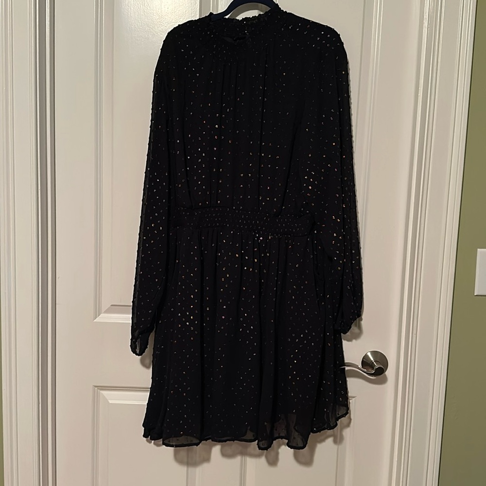 Torrid mini clip dot blouson sleeve dress size. Never worn